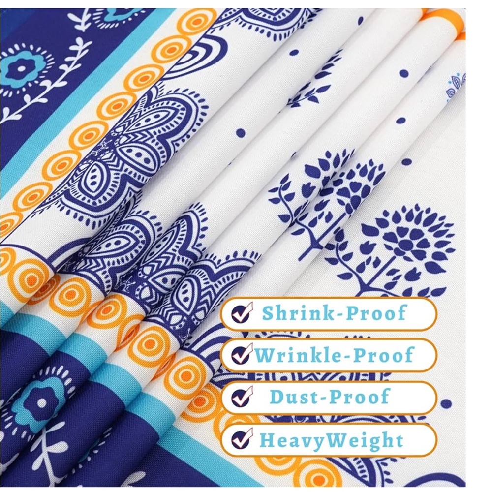 Bright Summer Rectangular Picnic Party Tablecloth - Amish Pottery Style